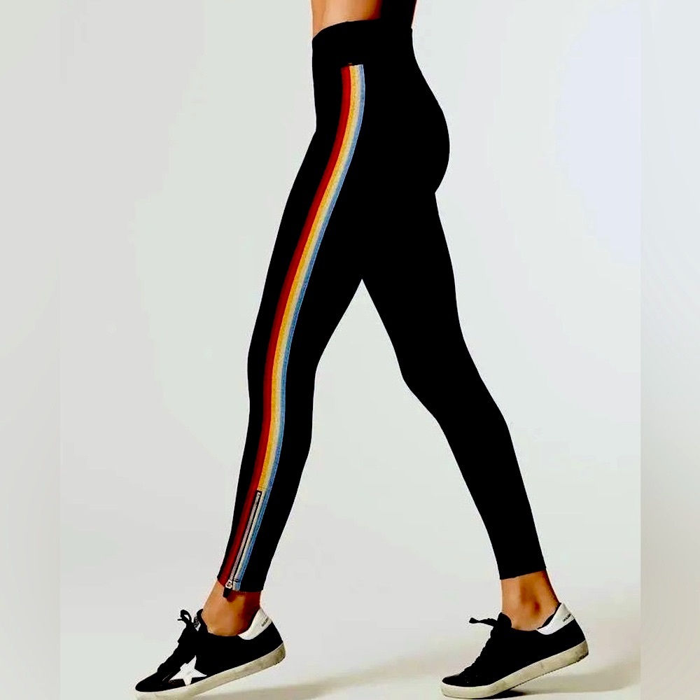 NWOT SPIRITUAL GANGSTER | Rainbow Track Tights size S